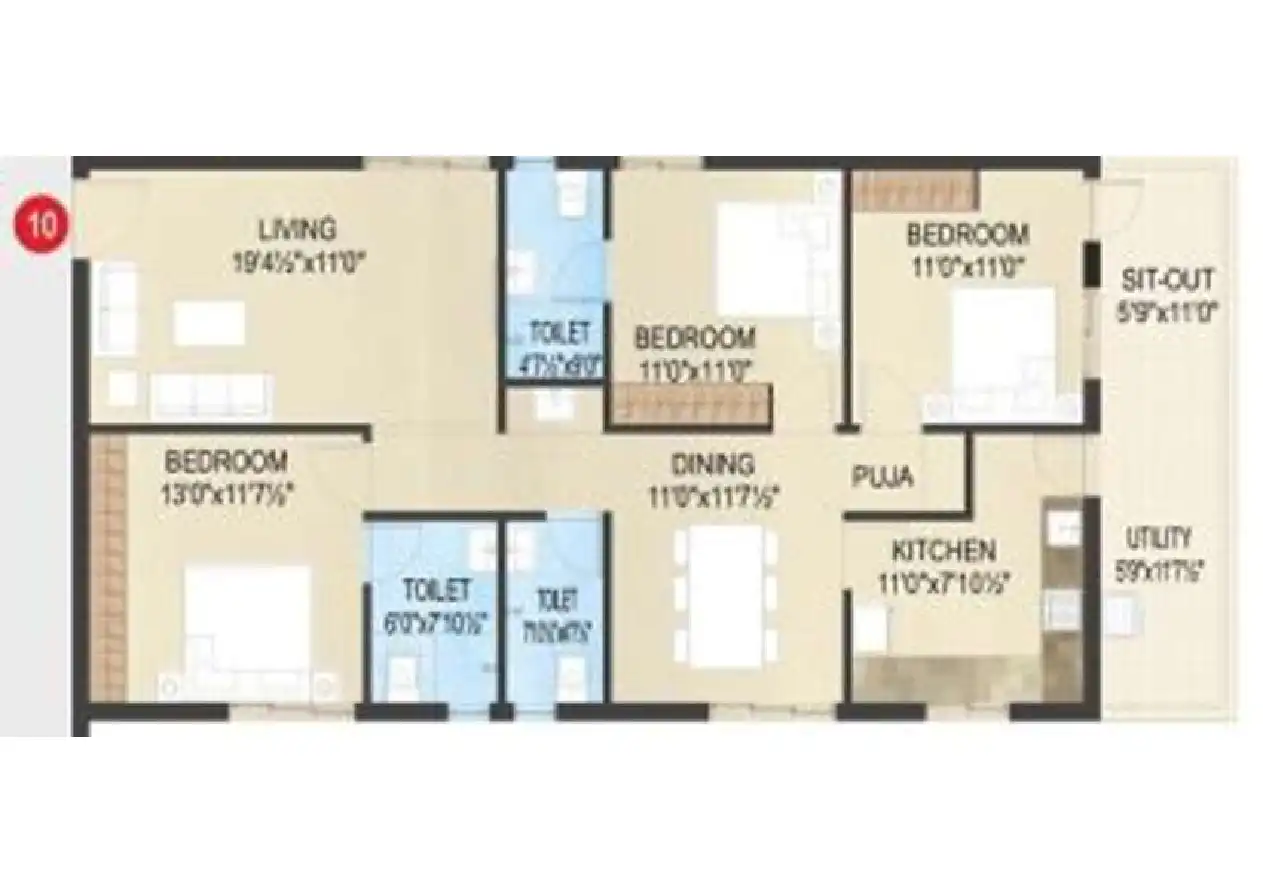 Tnr Phool Deep Greens Floor Plans & Layout