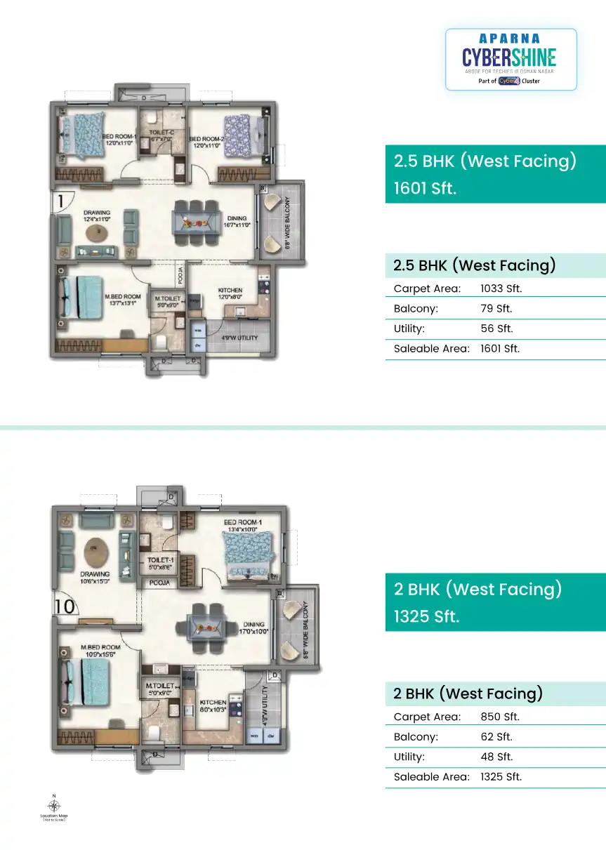 Aparna Cyber Shine Floor Plans & Layout