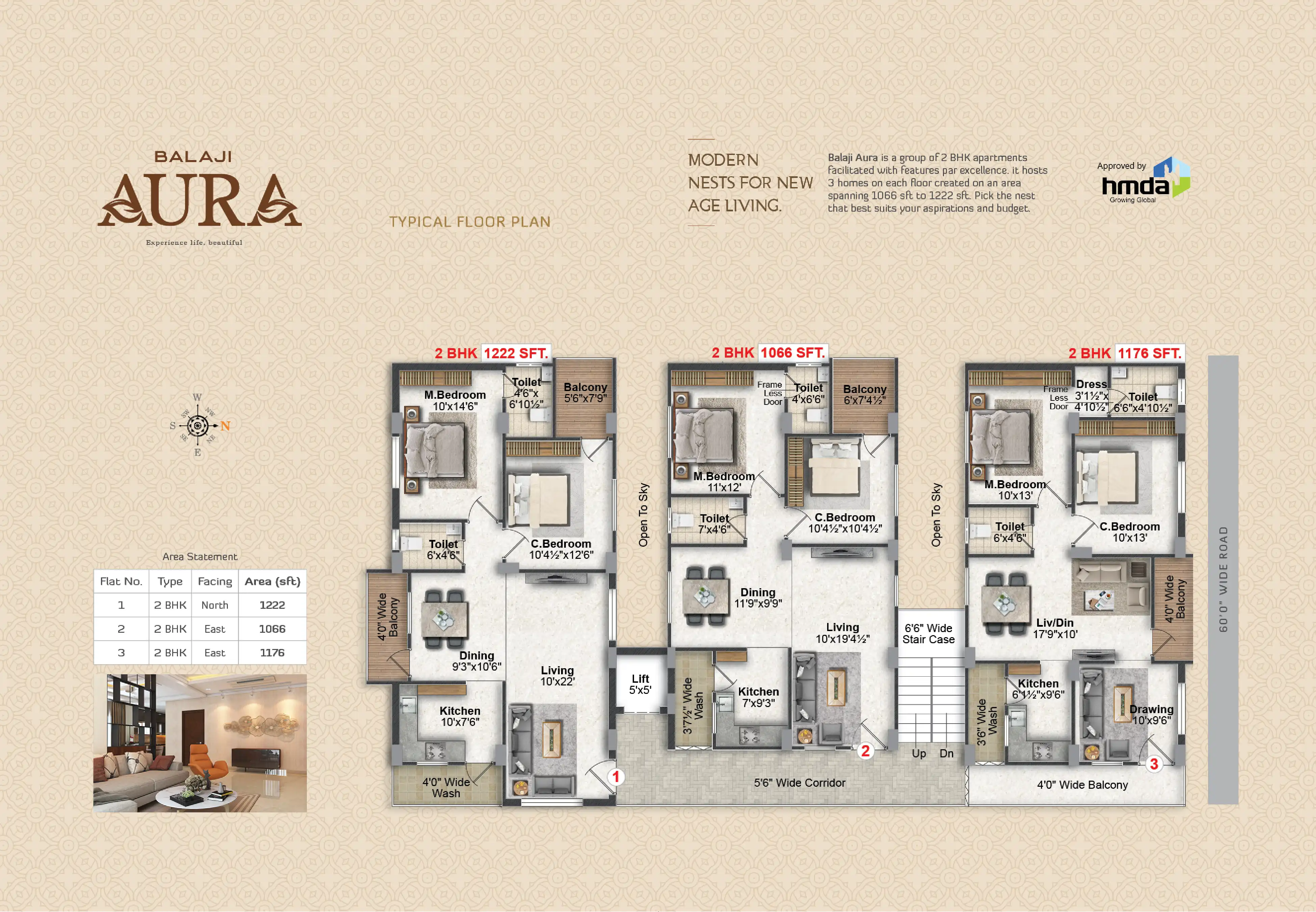 Balaji Aura Floor Plans & Layout