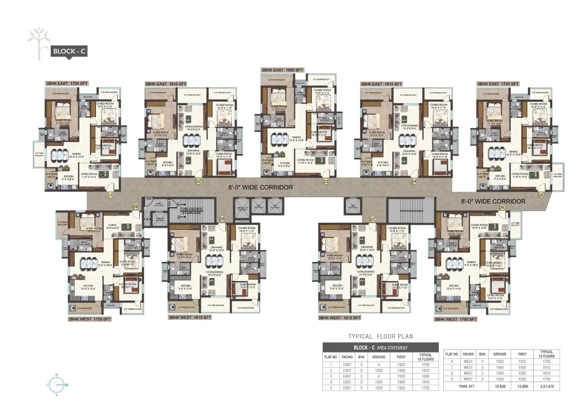 Udaya Skyvert Floor Plans & Layout