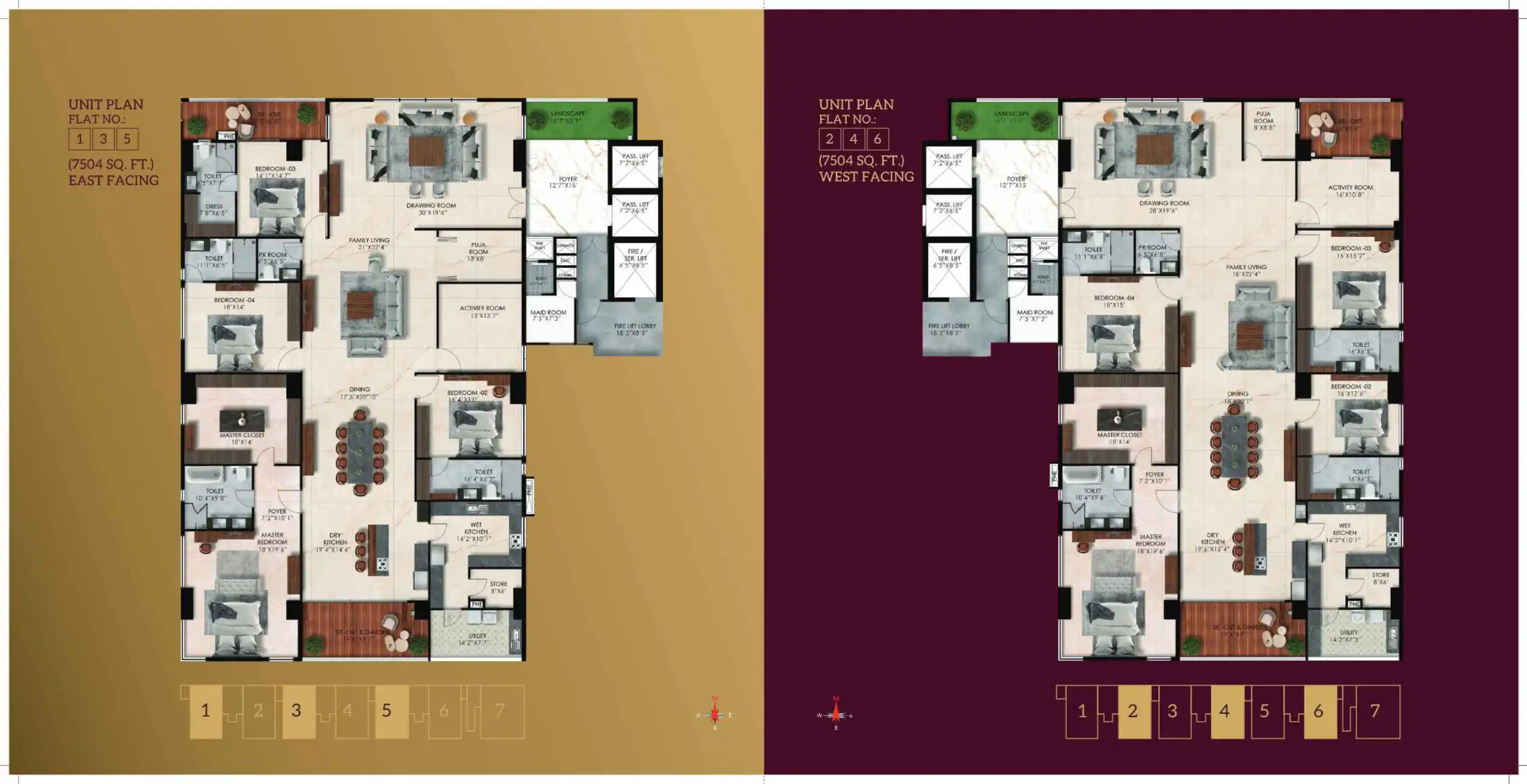 Fuji And Paramount Floor Plans & Layout
