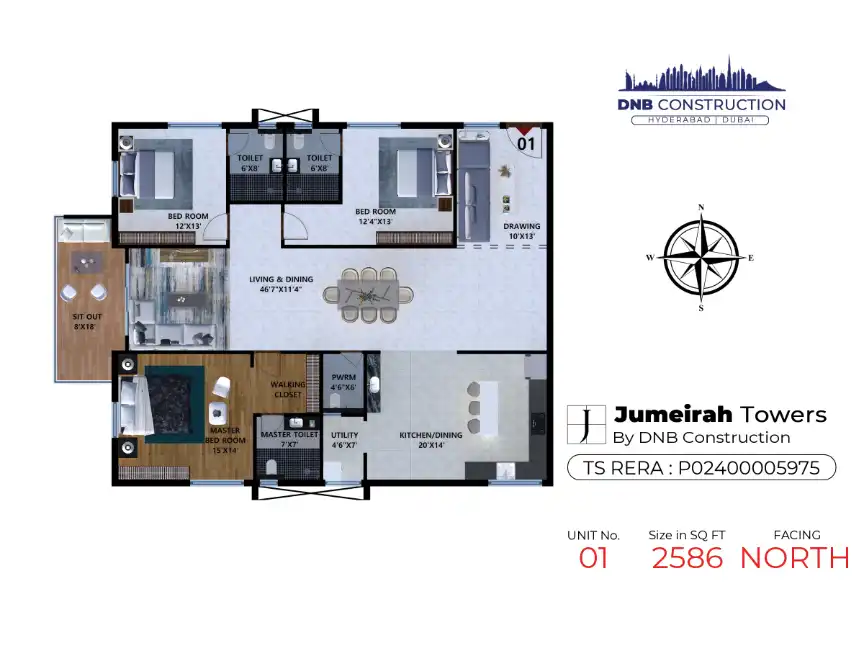 Jumeirah Towers Floor Plans & Layout