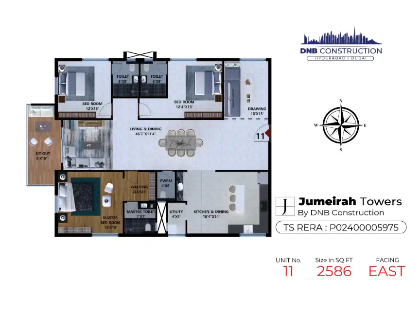 Jumeirah Towers Floor Plans & Layout