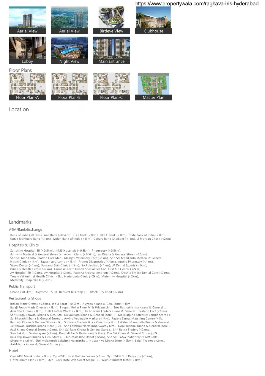 Sai Raghava Gardens Floor Plans & Layout