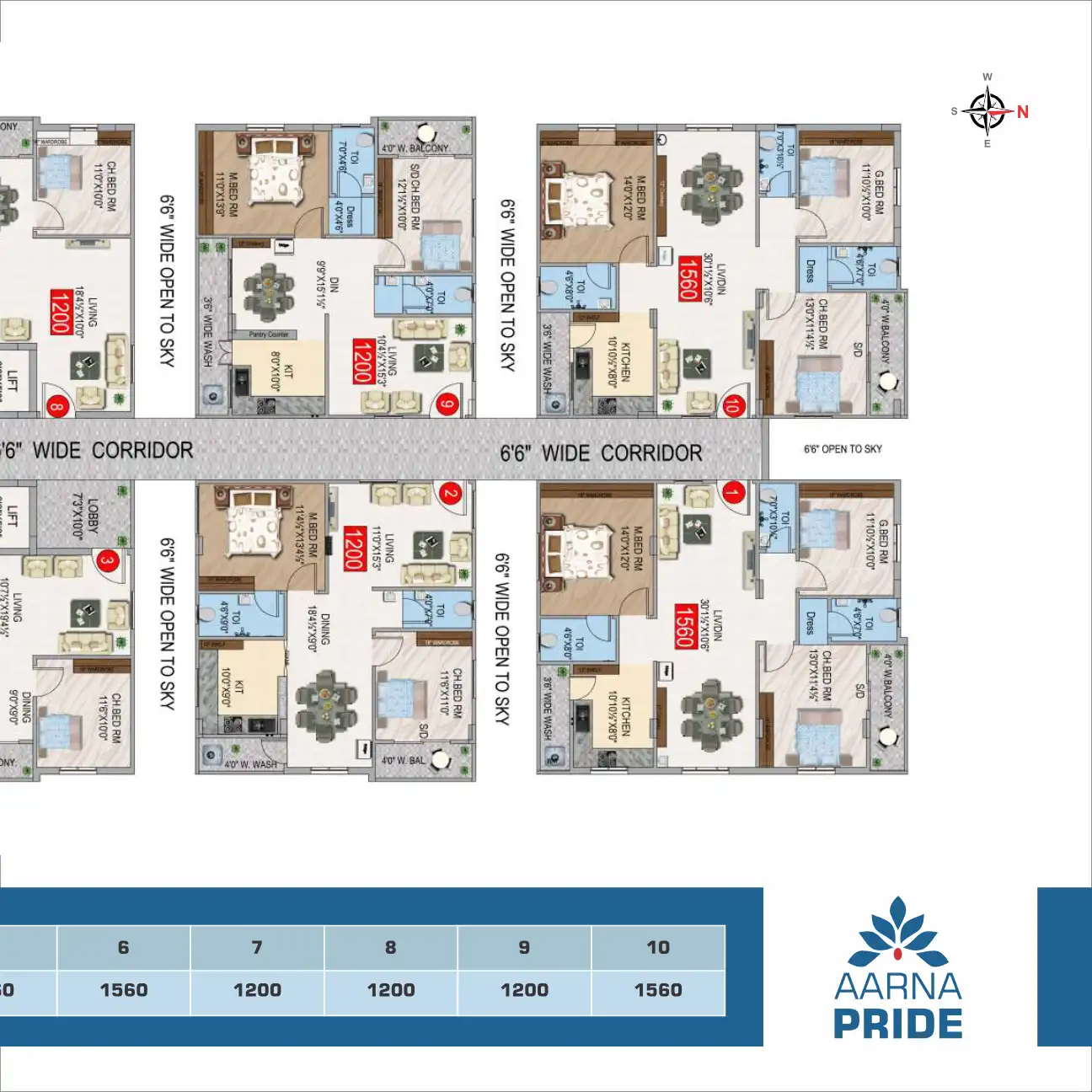 Aarna Pride Floor Plans & Layout