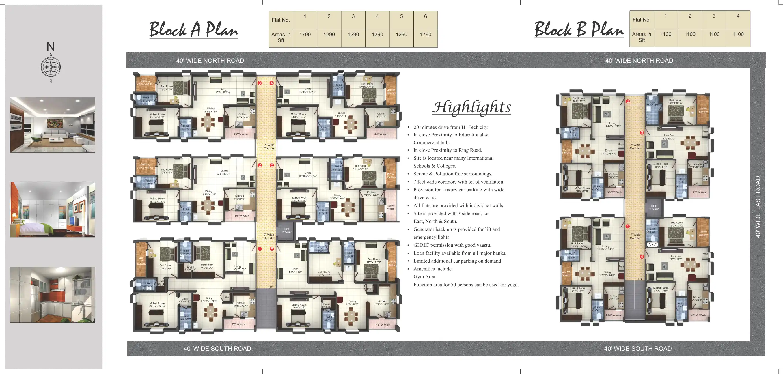 Hill Top Block B Floor Plans & Layout