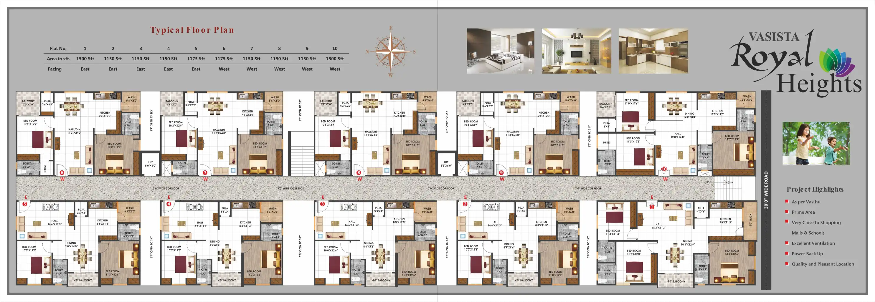 Vasista Royal Heights Floor Plans & Layout