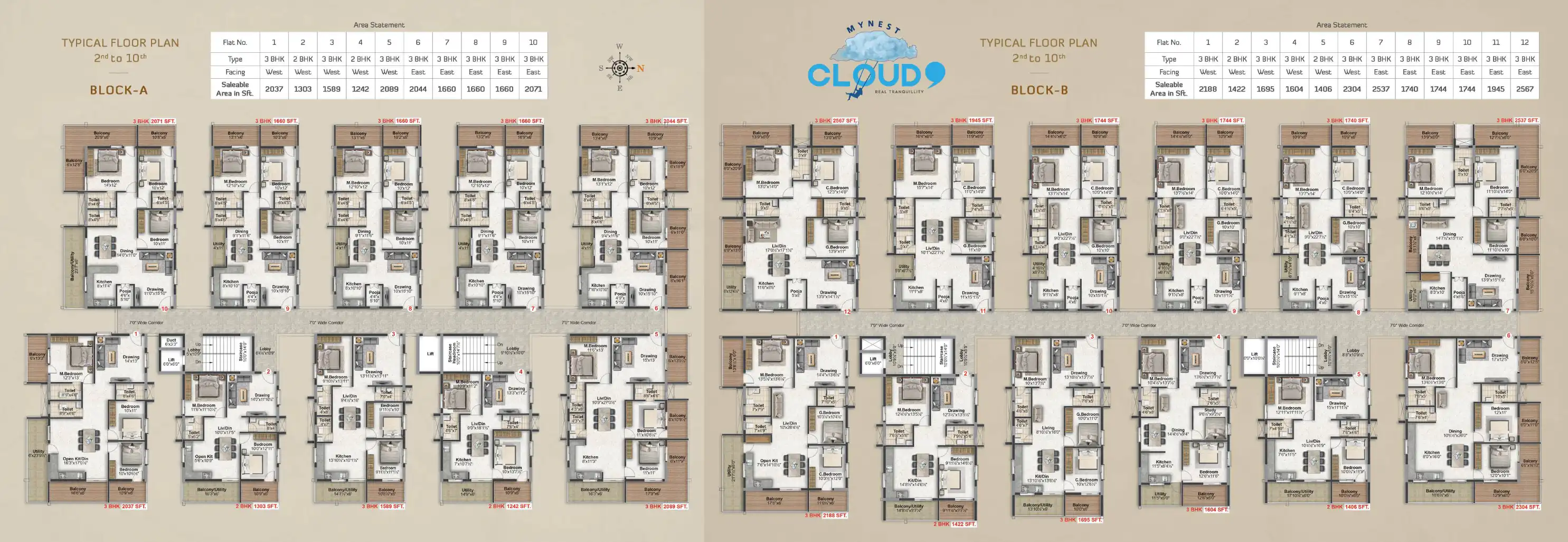 The MY Nest Cloud9 Floor Plans & Layout