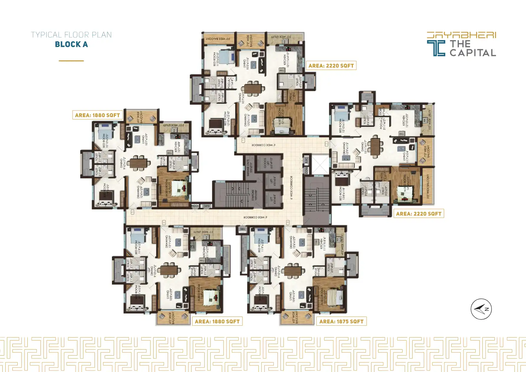 Jayabheri The Pinnacle Floor Plans & Layout