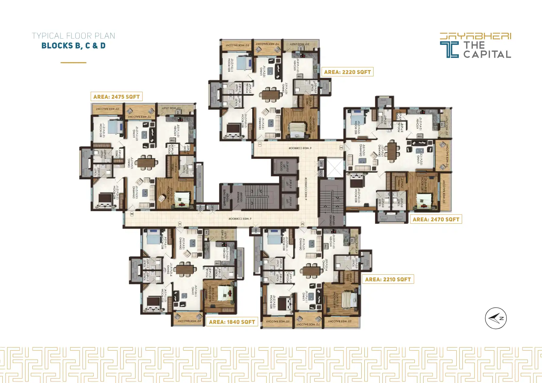 Jayabheri The Pinnacle Floor Plans & Layout