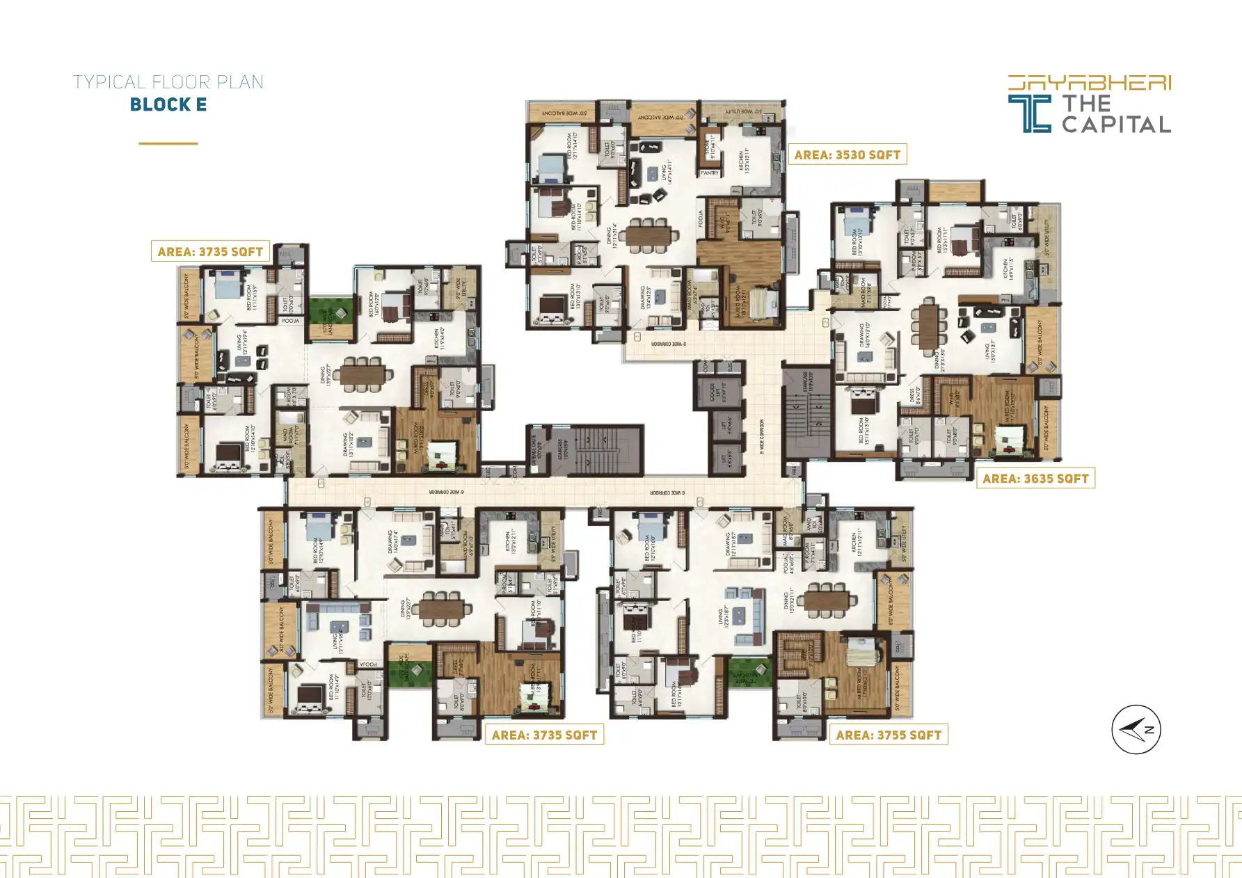 Jayabheri The Pinnacle Floor Plans & Layout