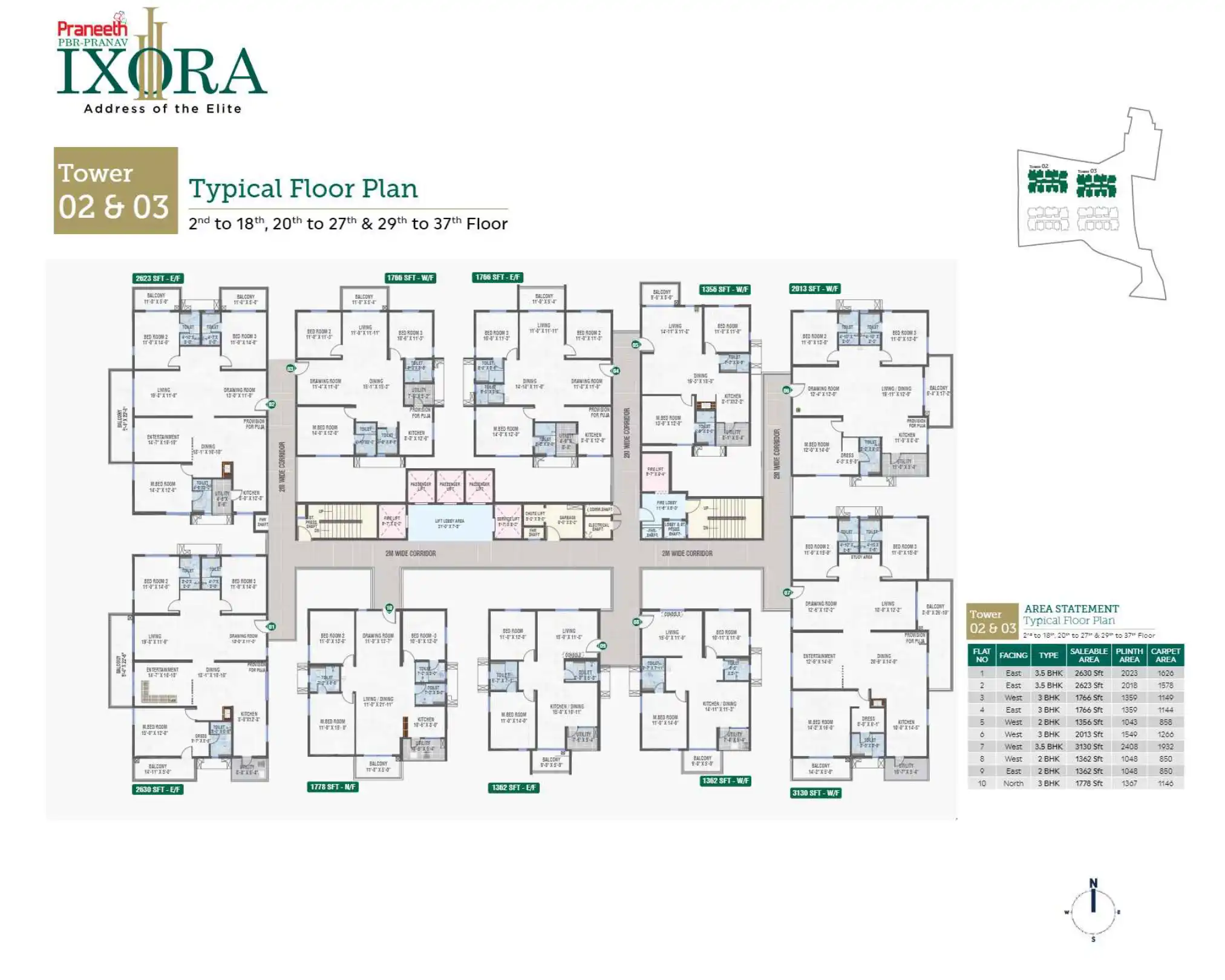 Praneeth Pbr Pranav Ixora Floor Plans & Layout