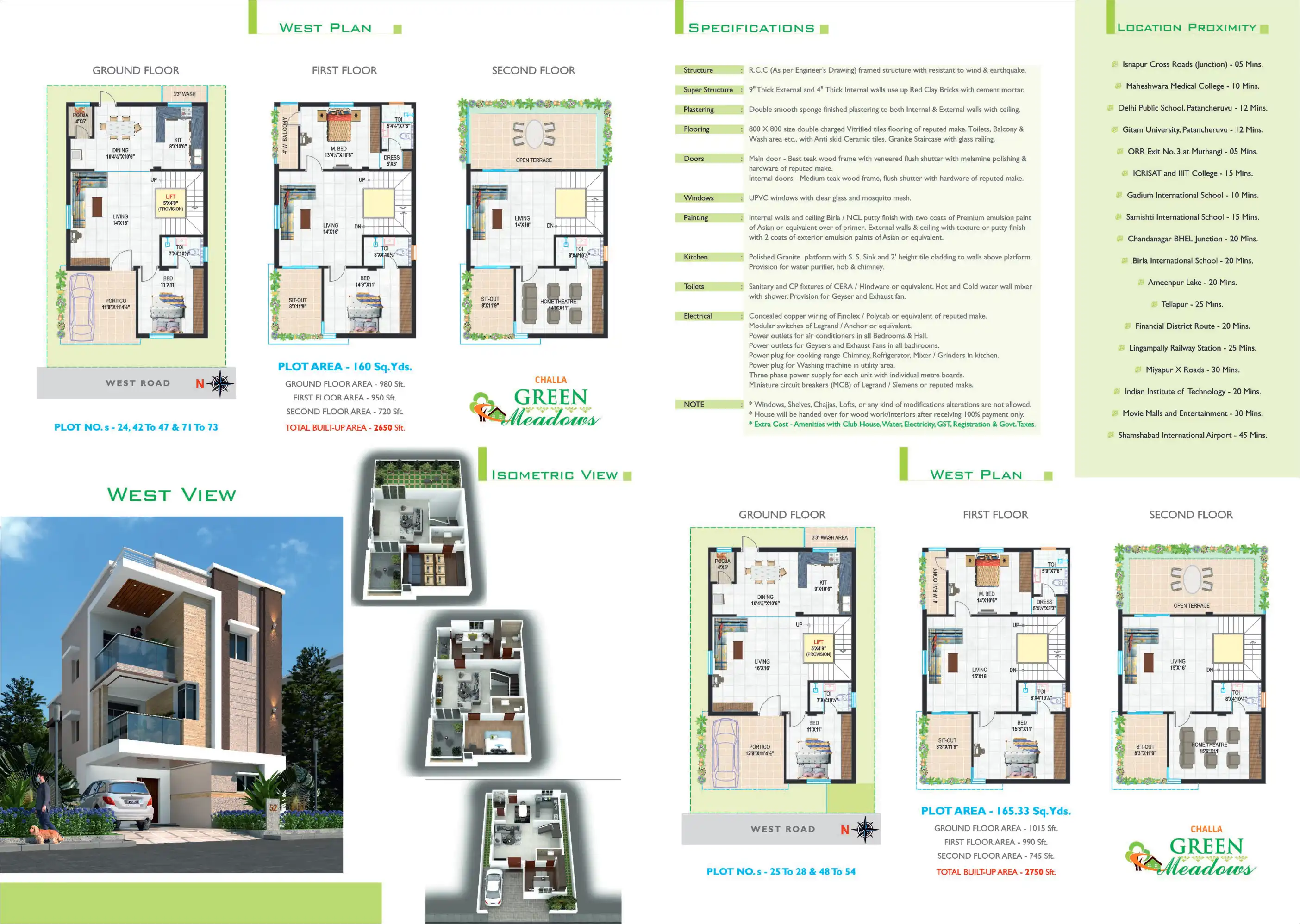 Challa Green Meadows Floor Plans & Layout