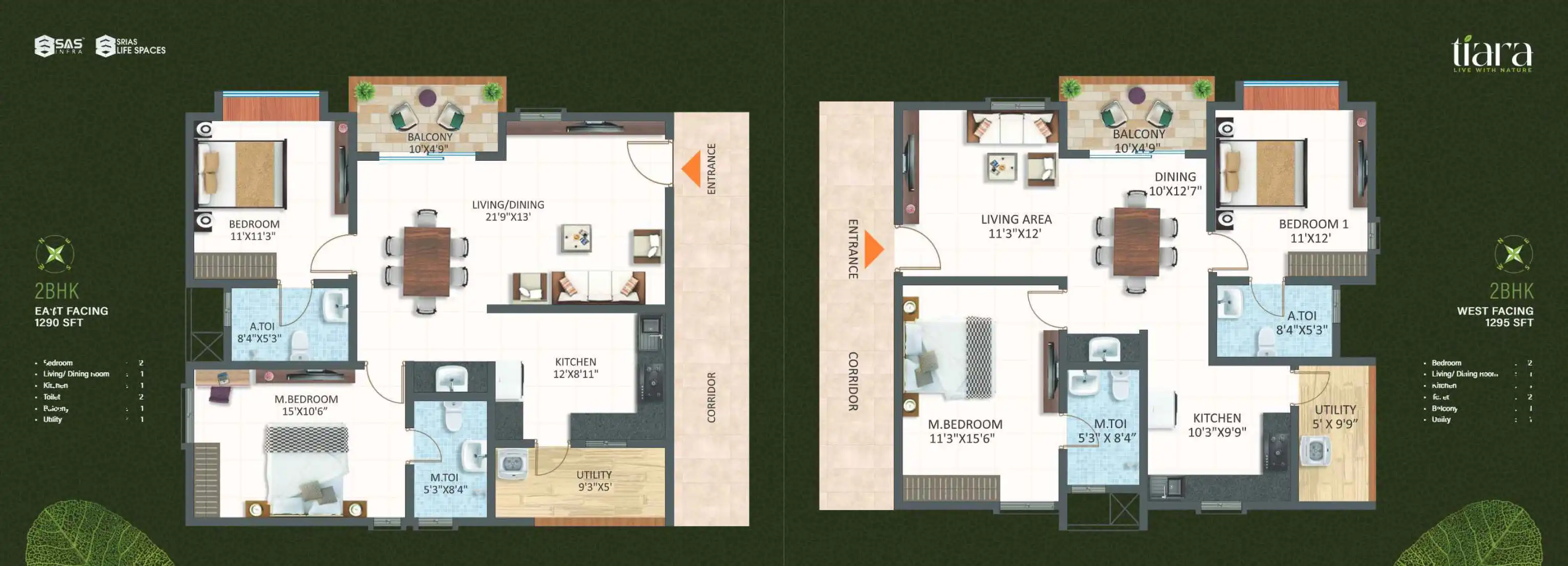 Tiara Floor Plans & Layout