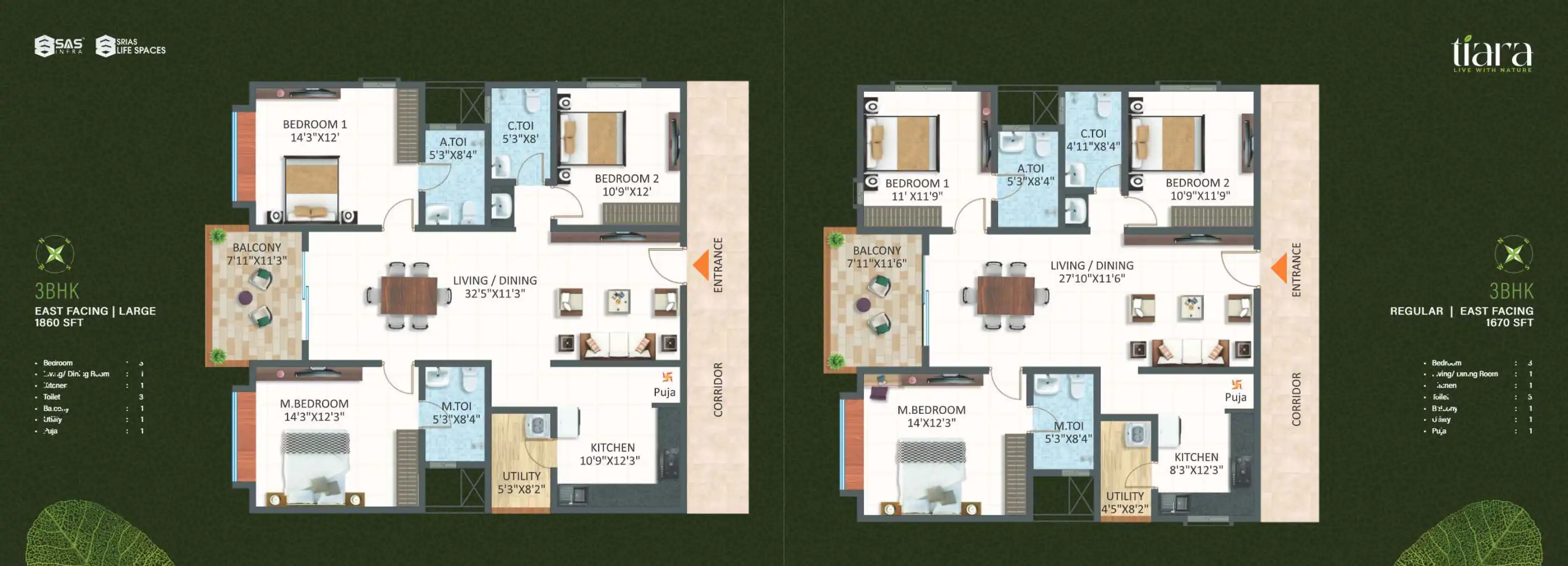 Tiara Floor Plans & Layout