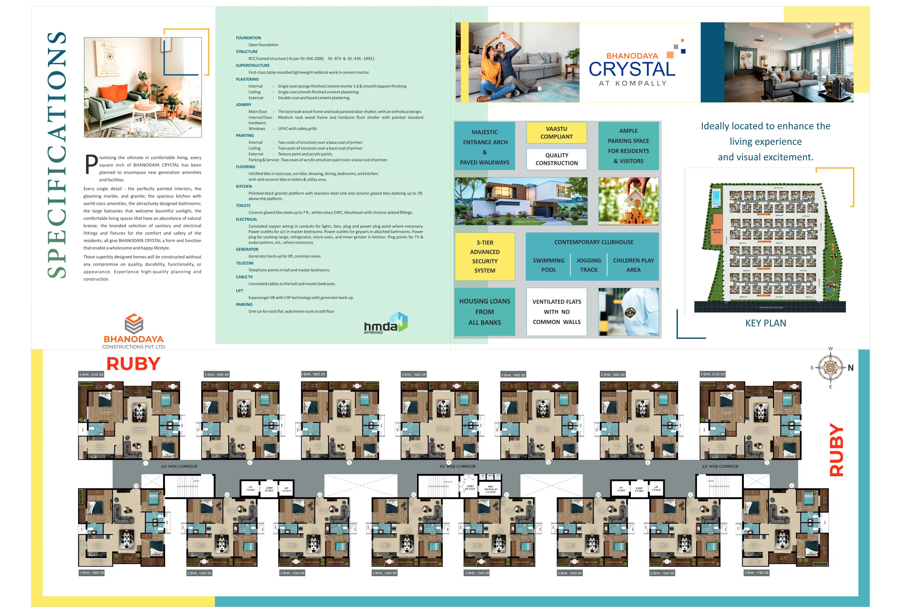 Bhanodayas Crystal Floor Plans & Layout