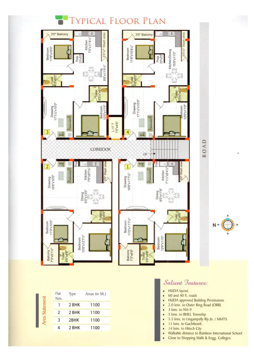 Maruti S Green Homes Floor Plans & Layout