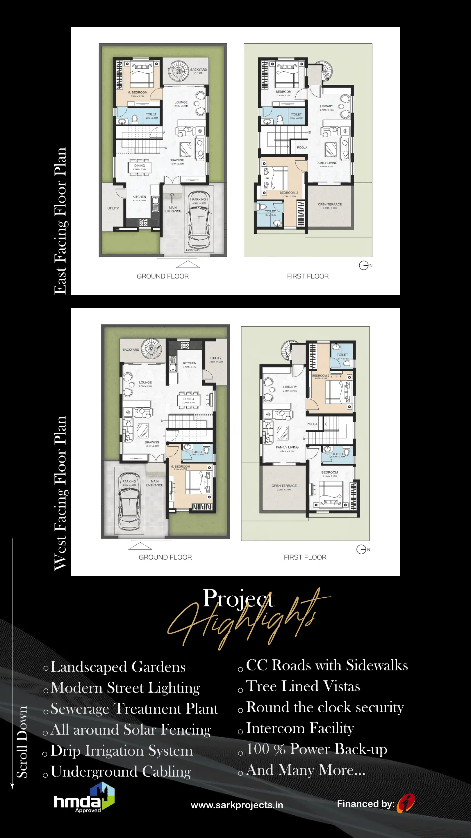 Sark Town Homes Floor Plans & Layout