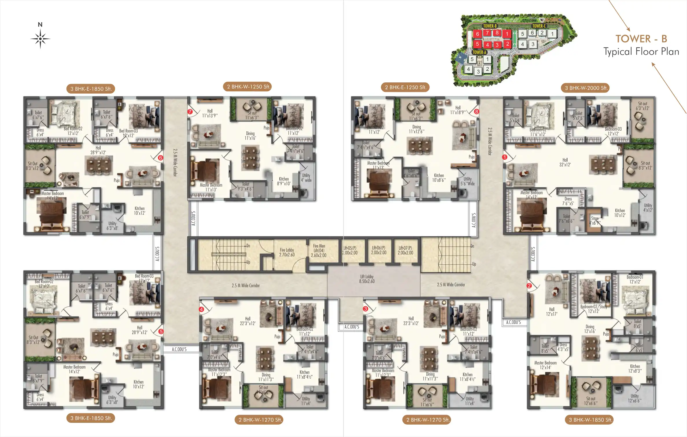 G M R Enclave Floor Plans & Layout