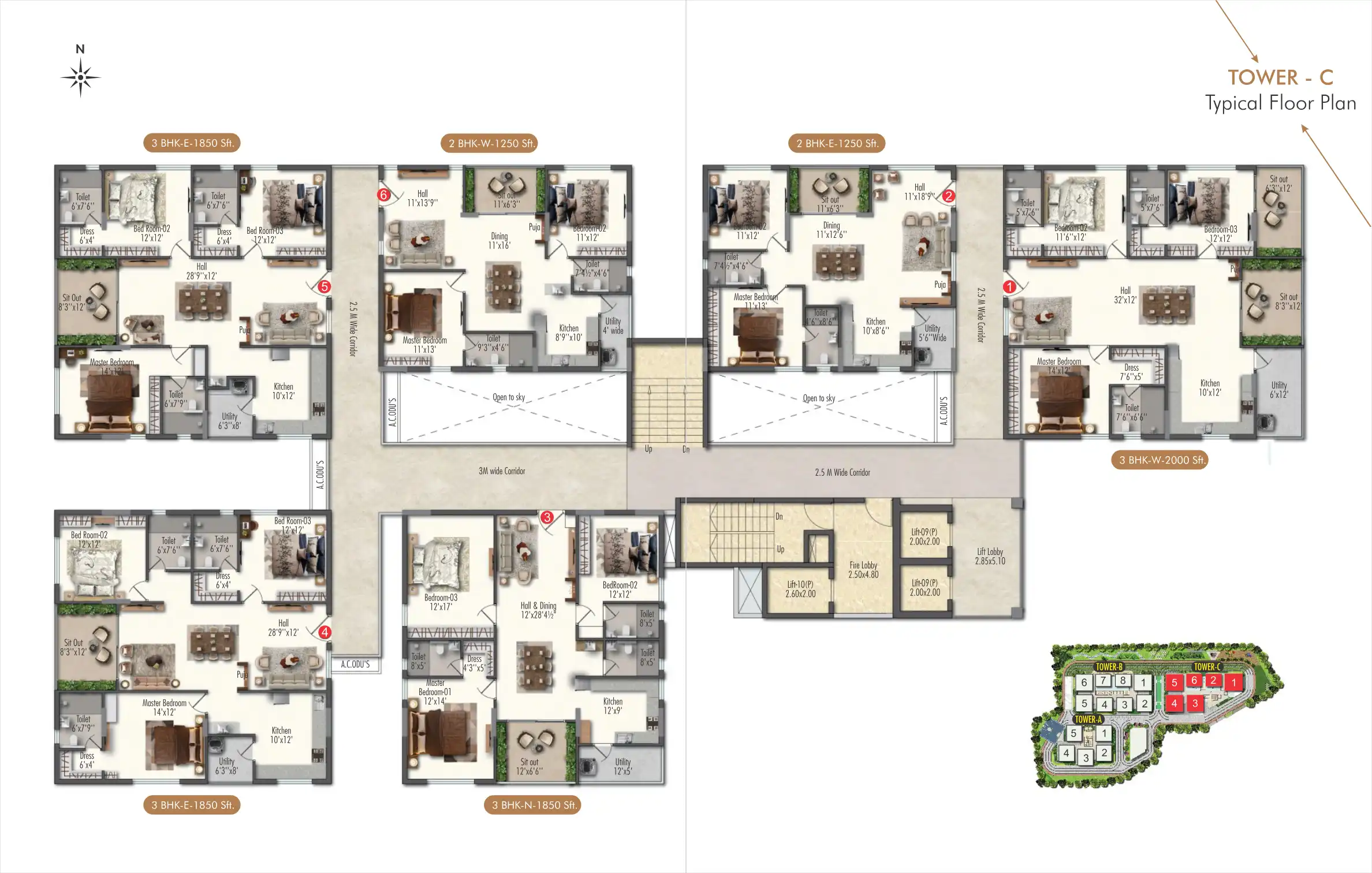 G M R Enclave Floor Plans & Layout