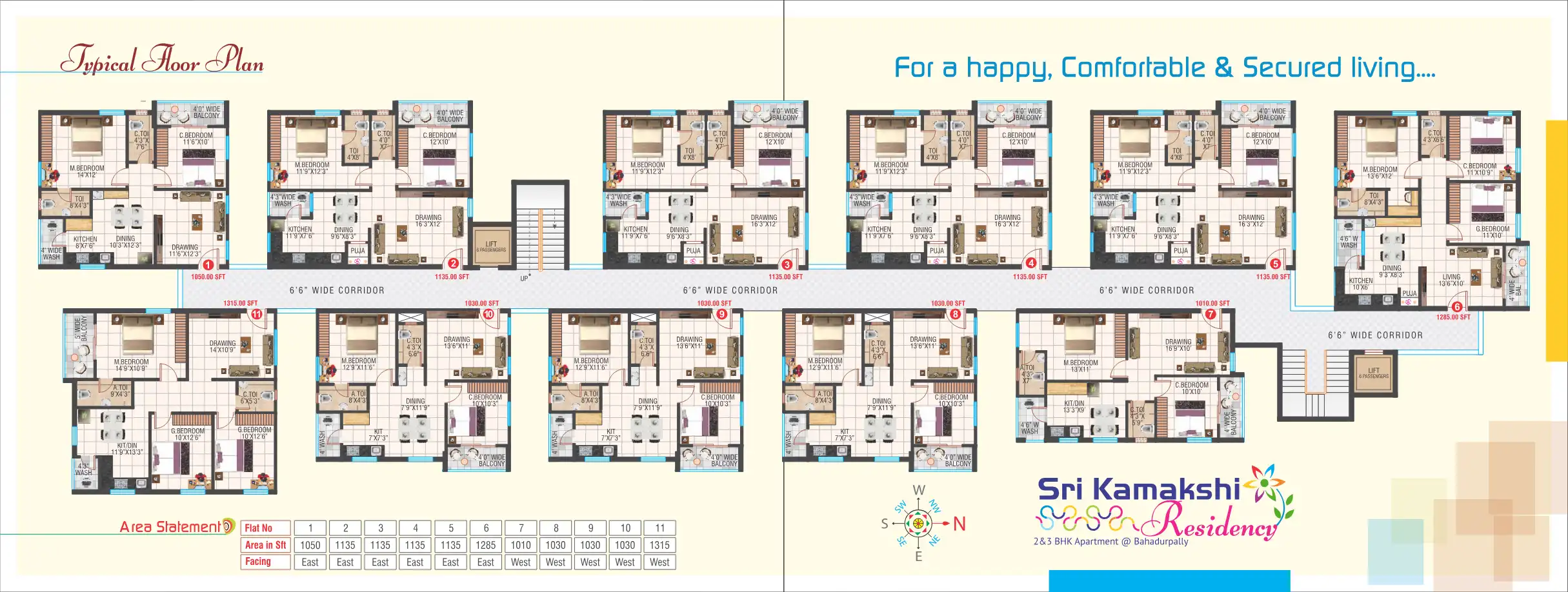 Sri Kamakshi Residency Floor Plans & Layout