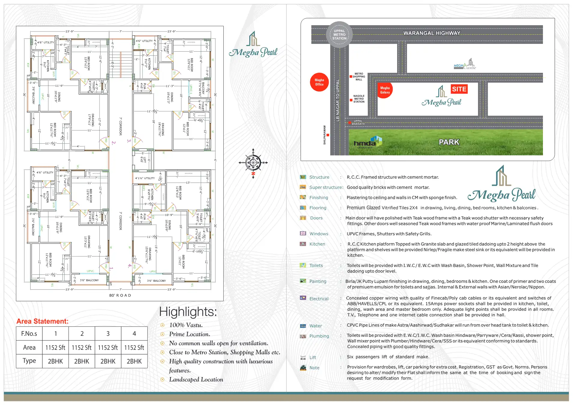 Megha Pearl Floor Plans & Layout