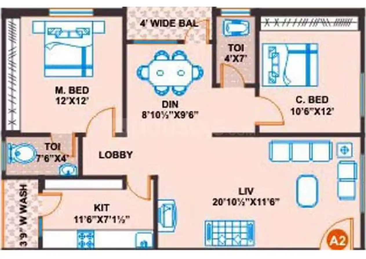 Vijaya Residency Floor Plans & Layout