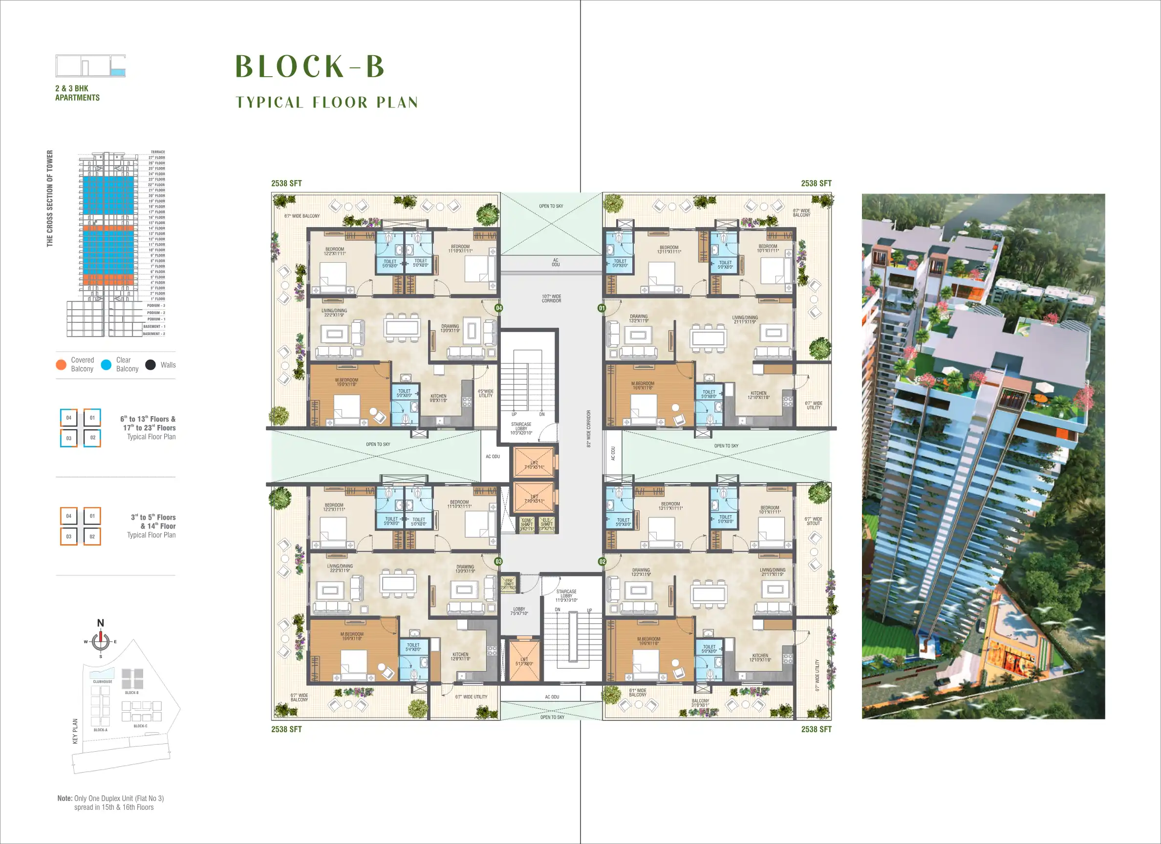 Green Arched Floor Plans & Layout