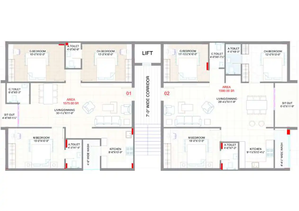 Saanvi Arena Homes-a Floor Plans & Layout