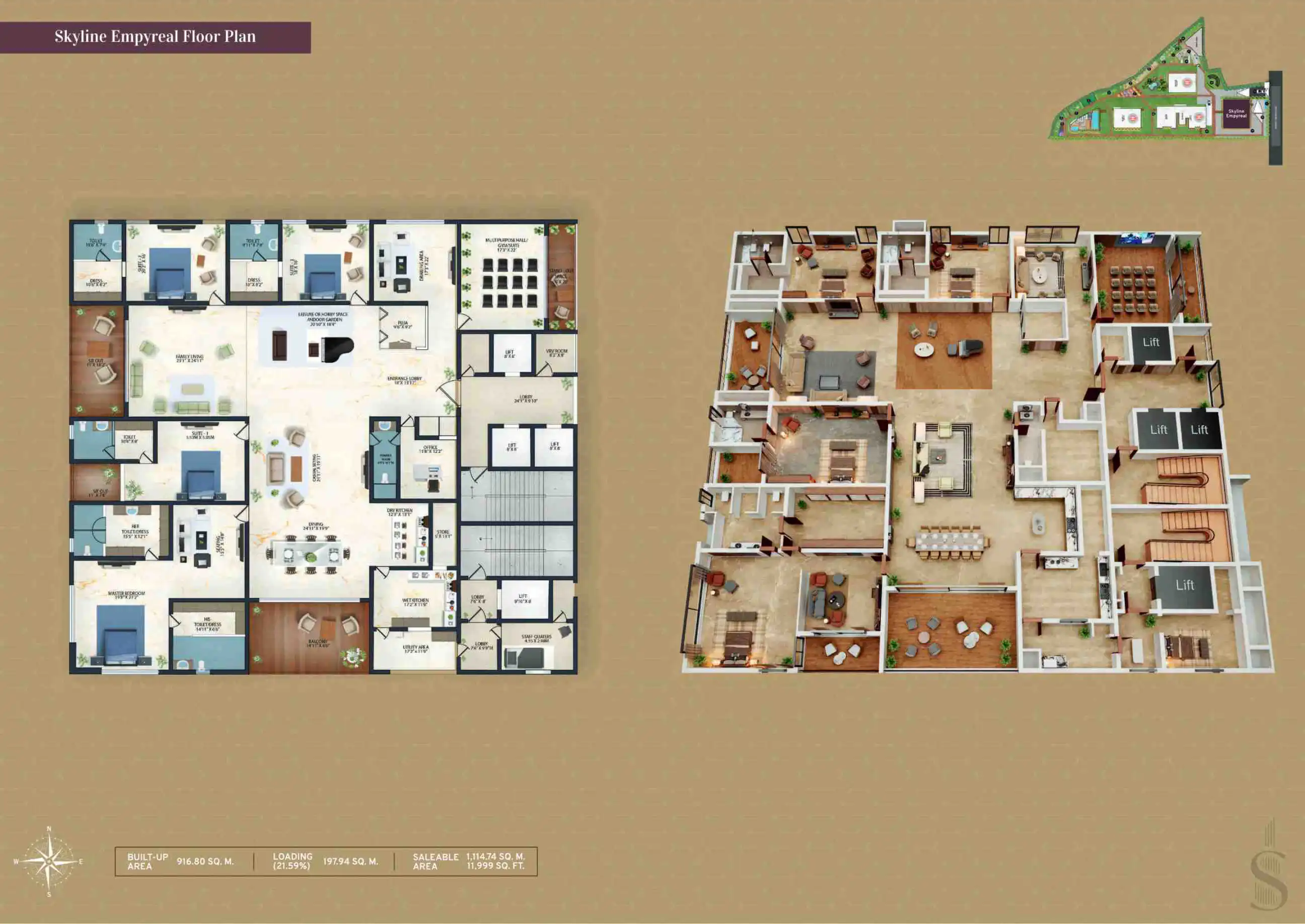 Skyline Heights Floor Plans & Layout