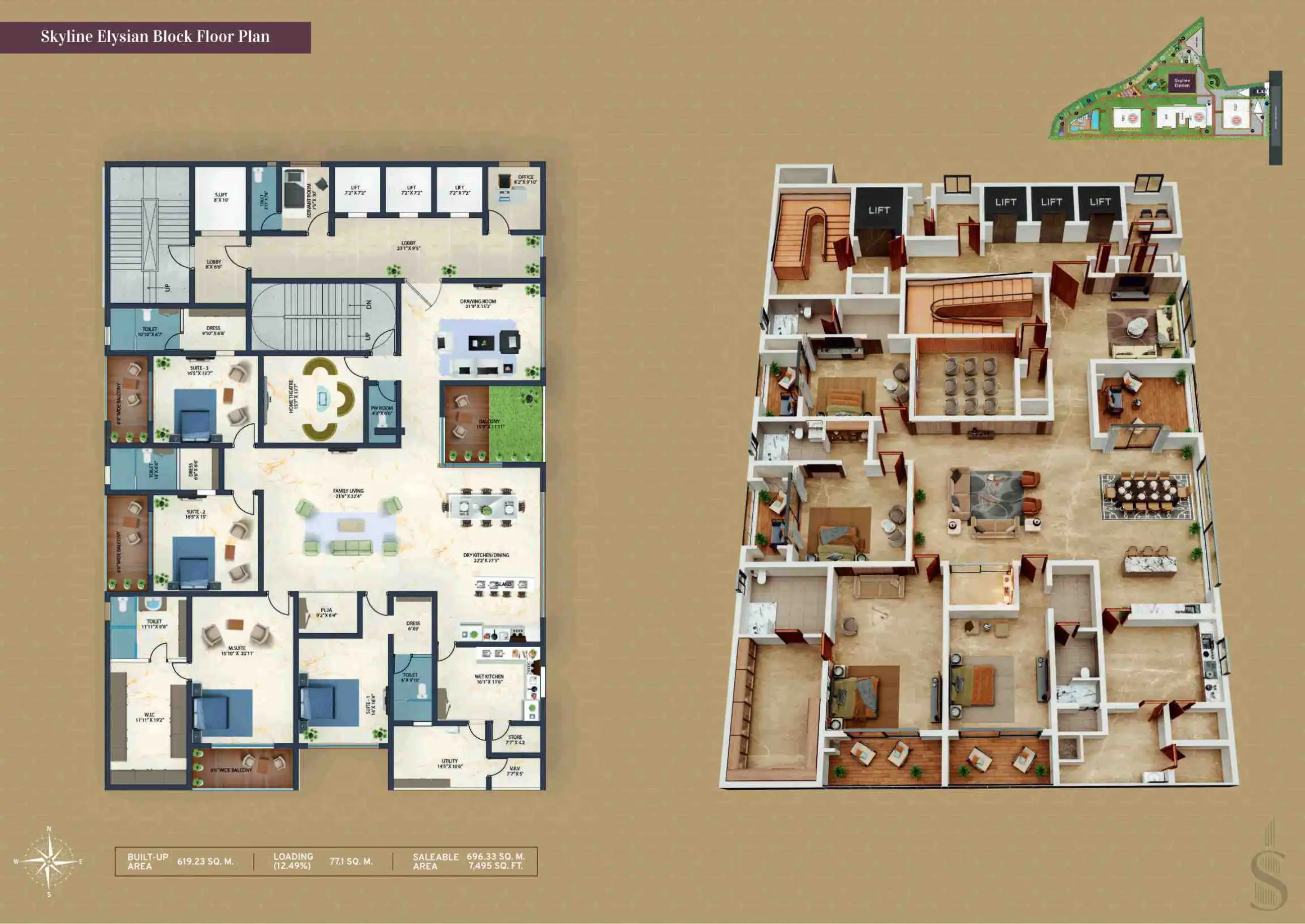 Skyline Heights Floor Plans & Layout