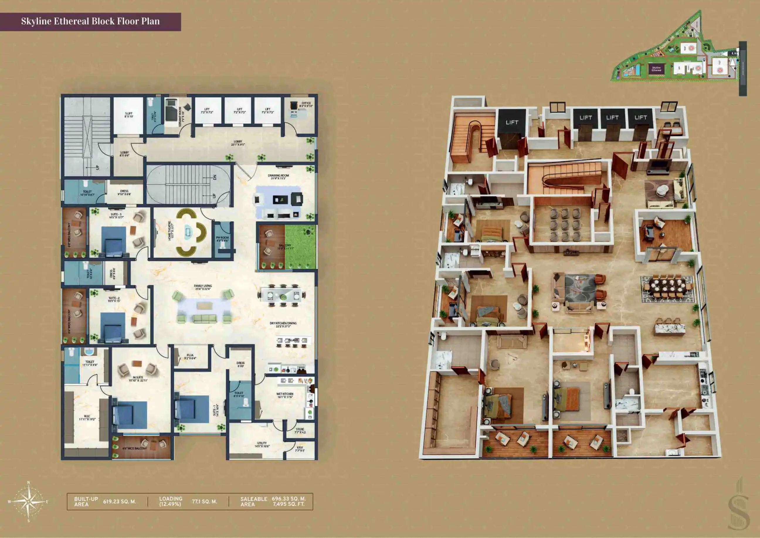 Skyline Heights Floor Plans & Layout