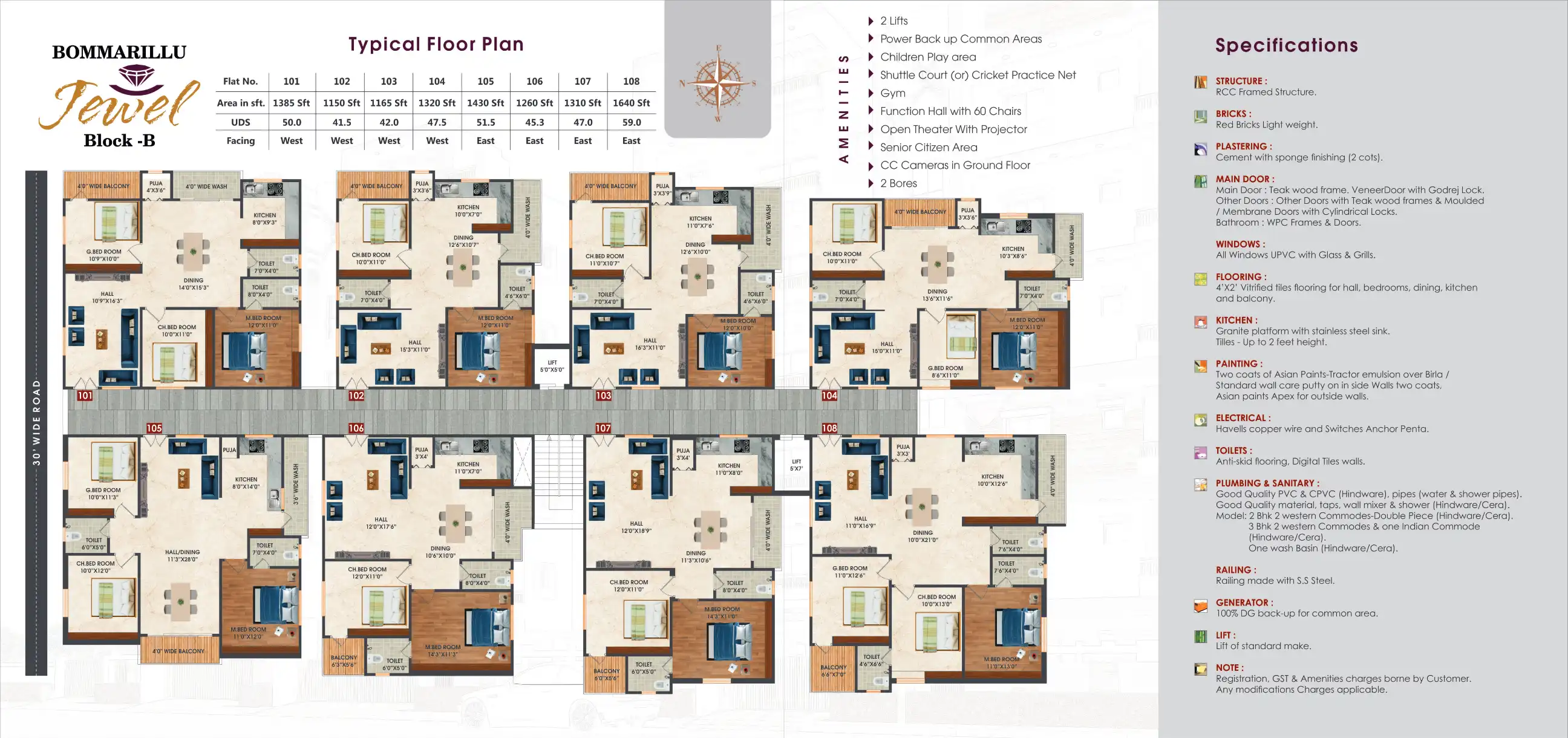 Bommarillu Jewel Floor Plans & Layout