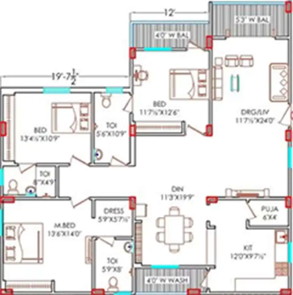 Sreevari Pride Floor Plans & Layout