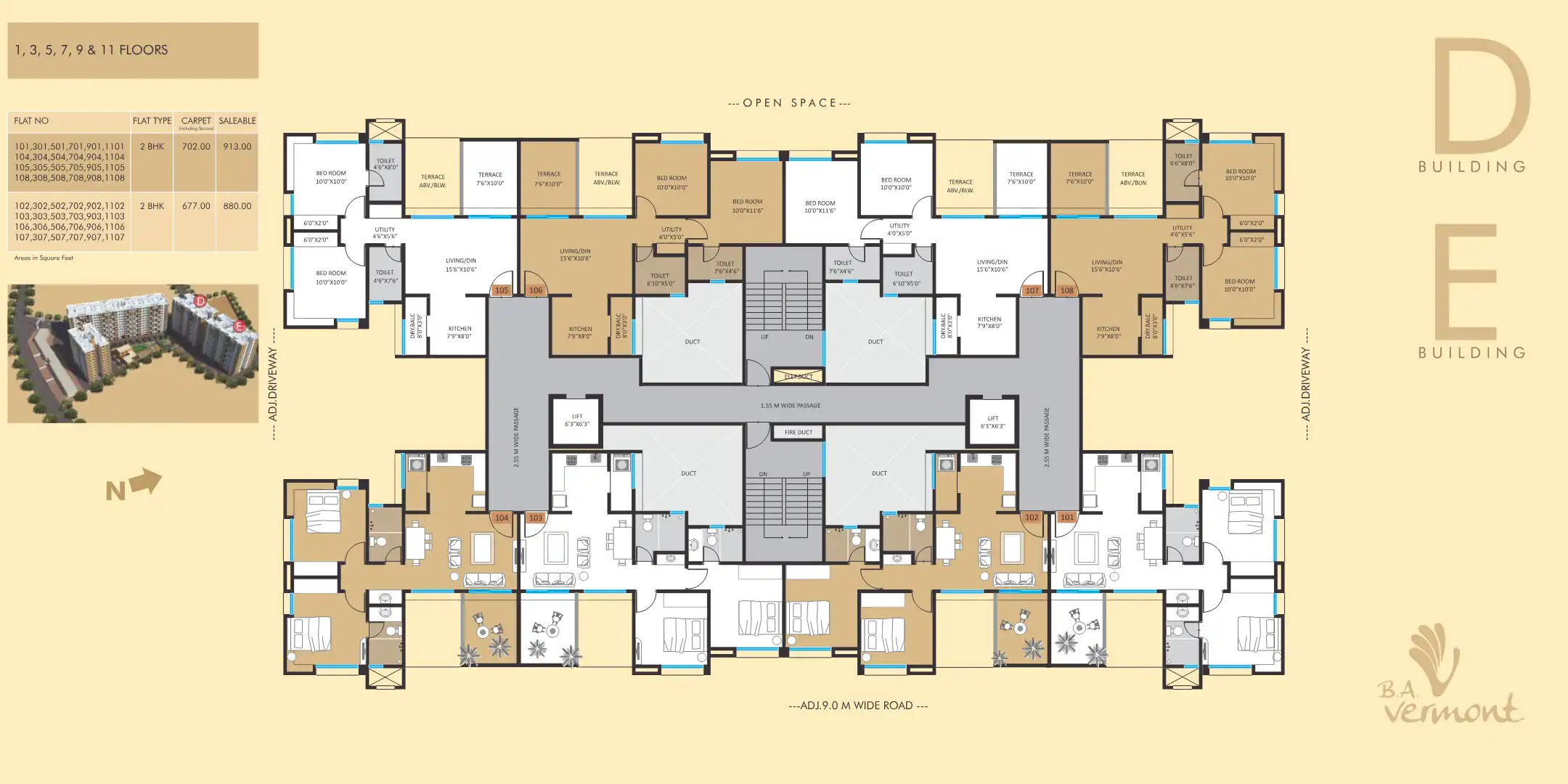 BA Vermont Floor Plans & Layout