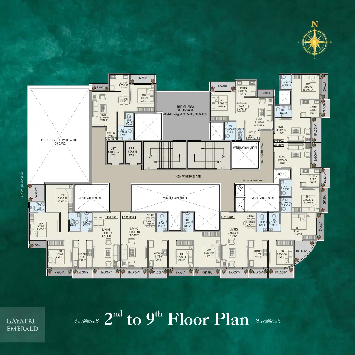 Gayatri Emerald Floor Plans & Layout