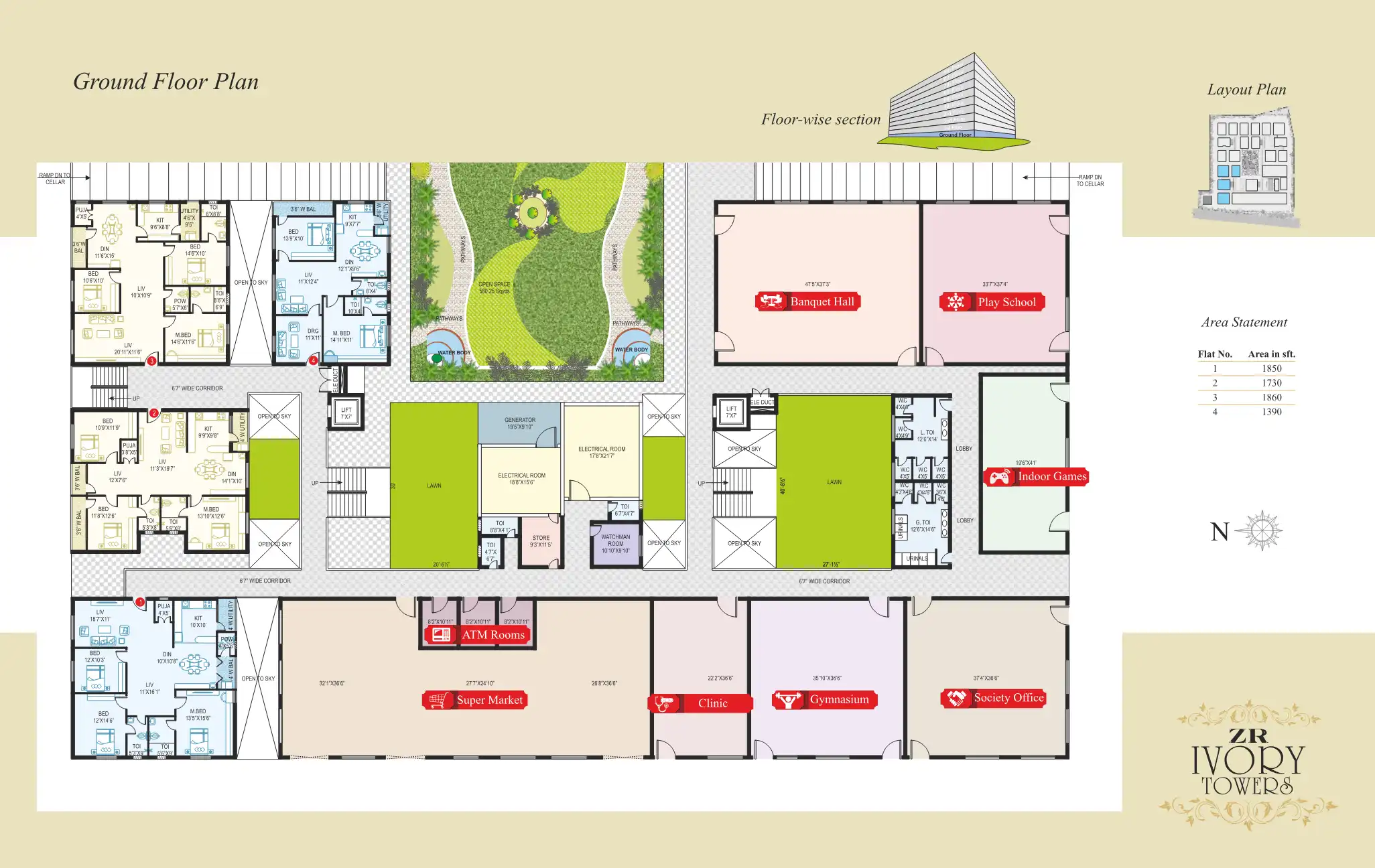 ZR Ivory Towers Floor Plans & Layout