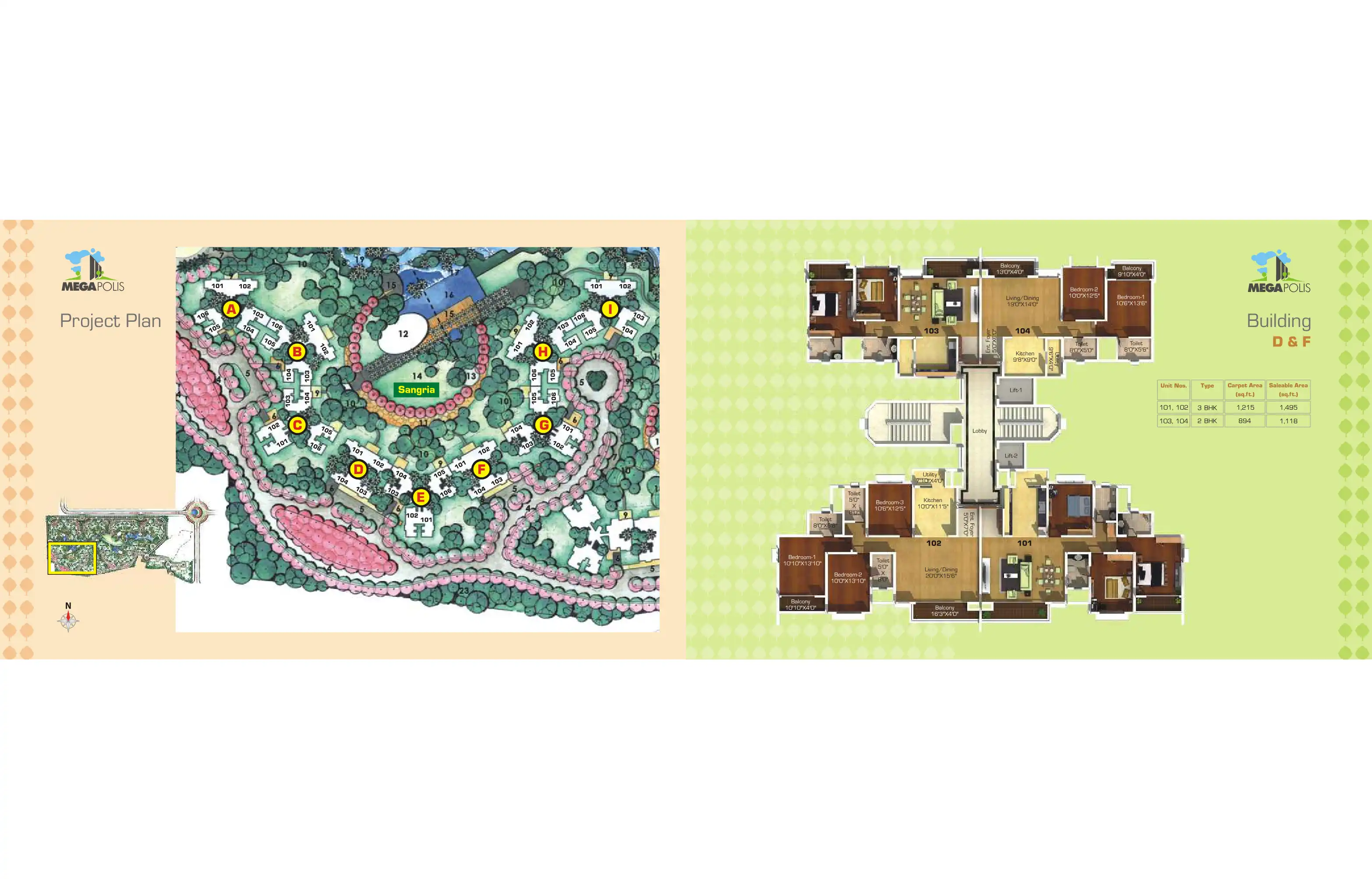 Megapolis Sangria Towers Floor Plans & Layout