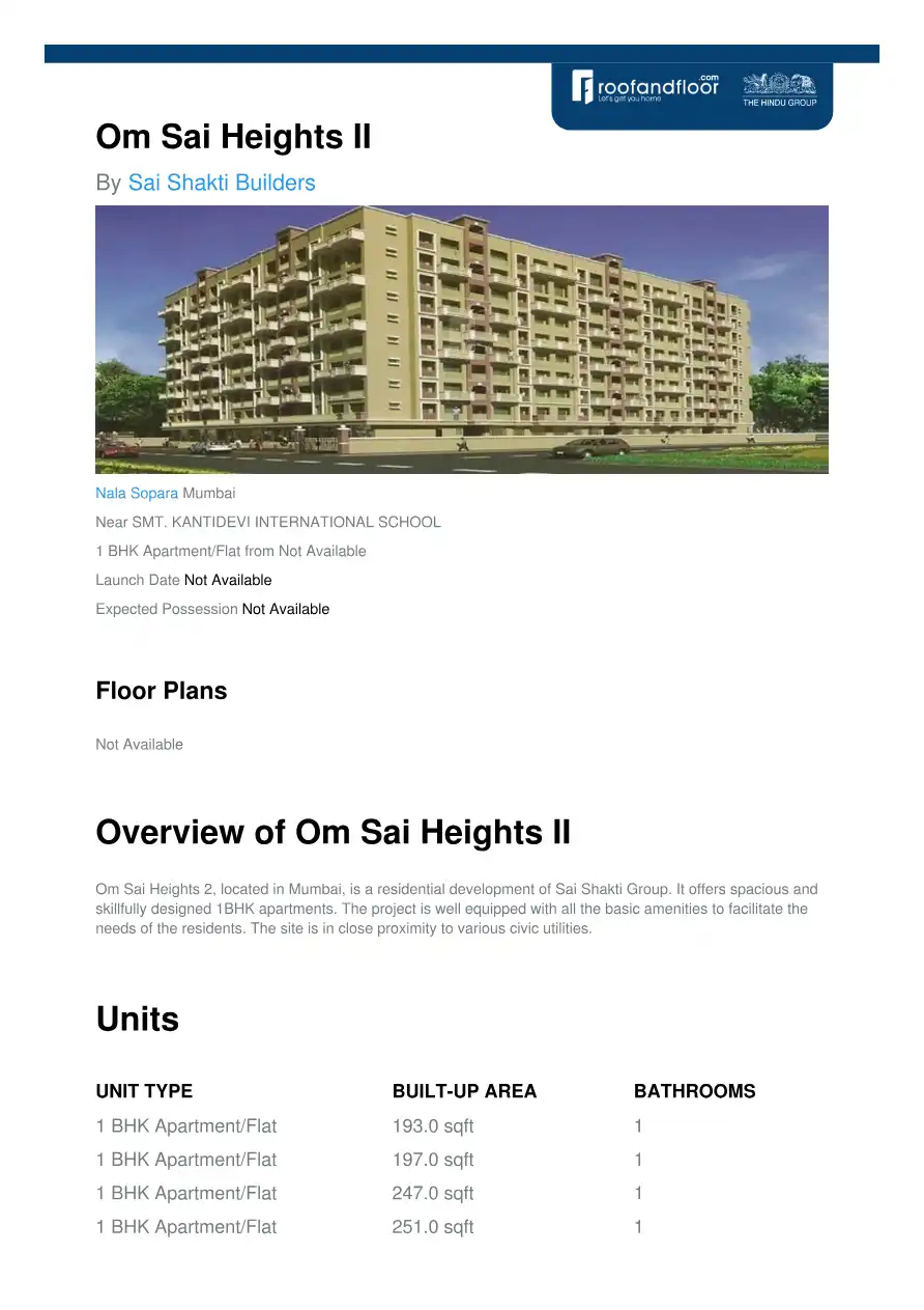 OM Sai Heights