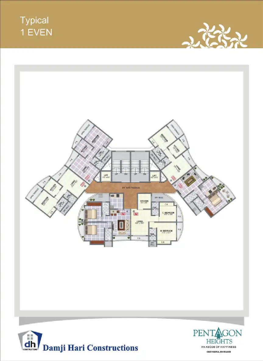 The Pentagon Floor Plans & Layout