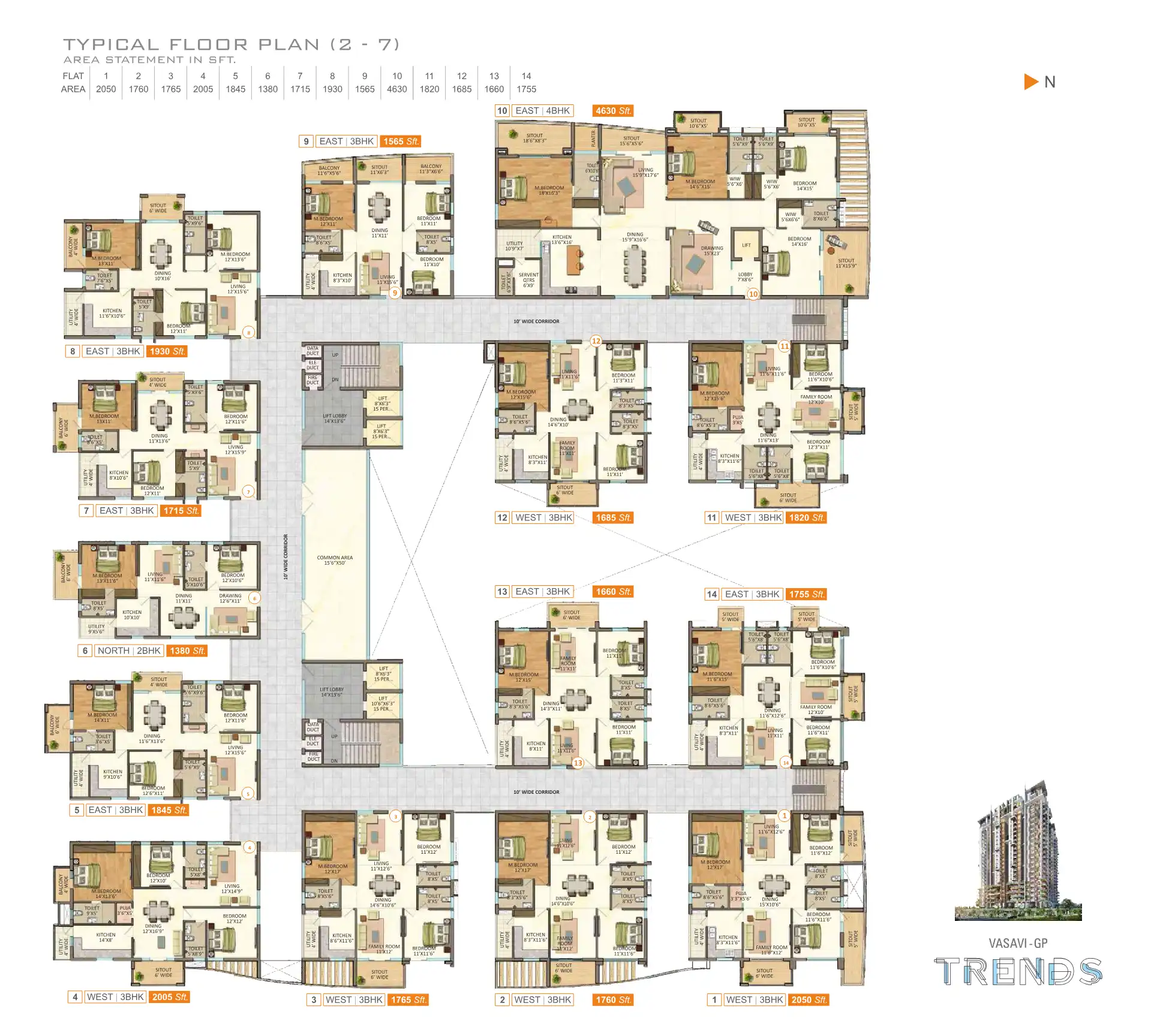 Vasavi GP Trends Floor Plans & Layout