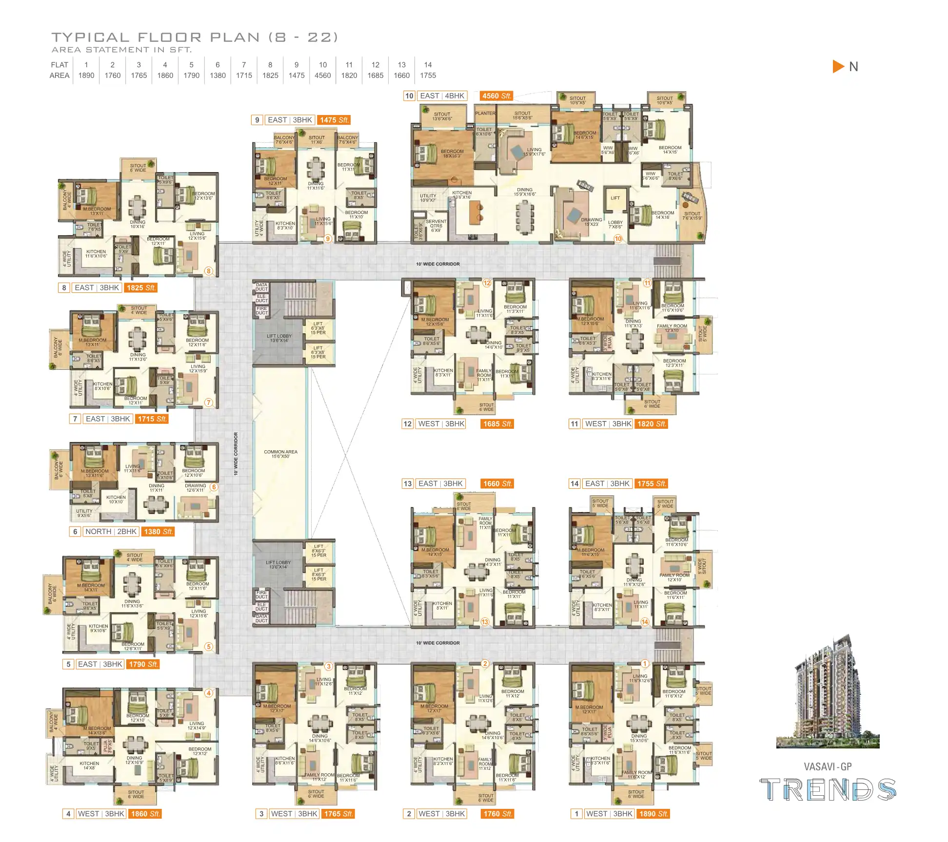 Vasavi GP Trends Floor Plans & Layout