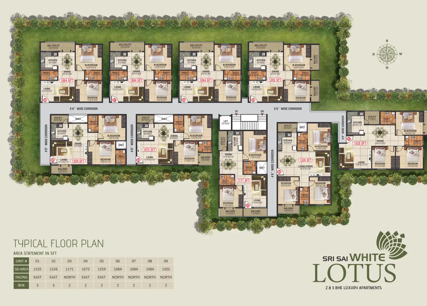 Sri Sai White Lotus Floor Plans & Layout