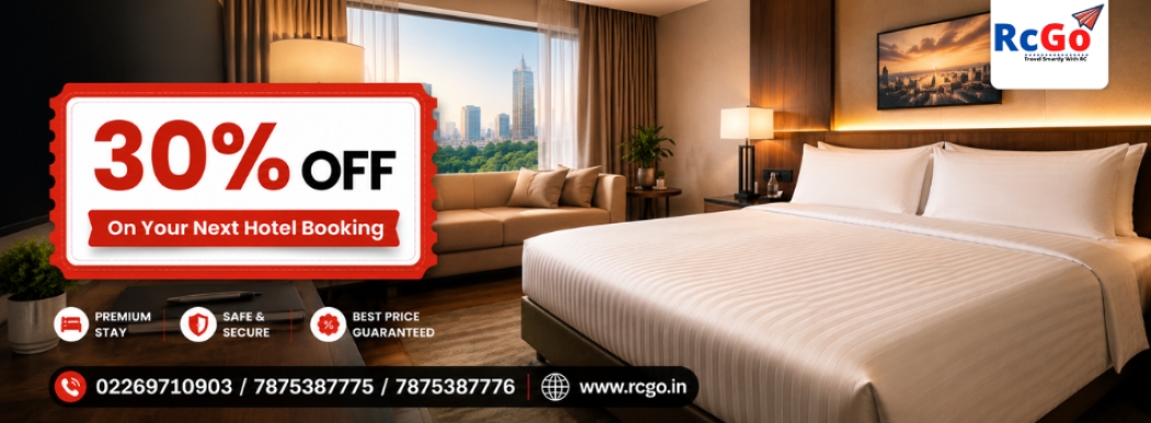 Exclusive hotel booking offer with up to 30 percent discount from RCGo