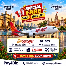 Mumbai to Gorakhpur SpiceJet Flight Special Fare
