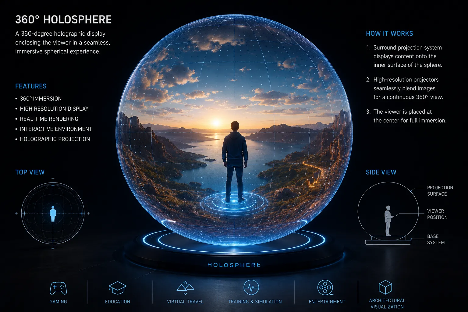 360° HoloSphere Smart Advertising Display