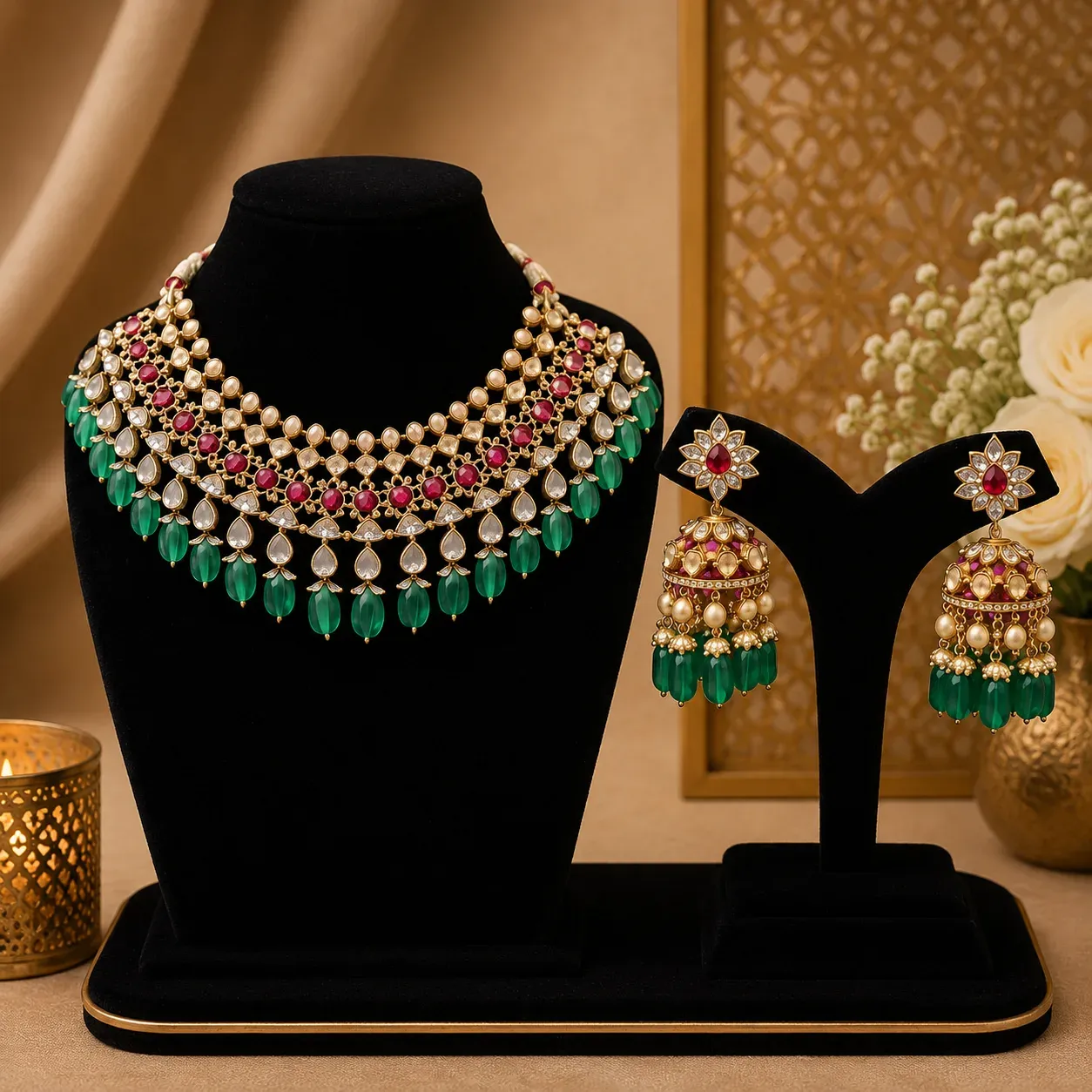 Emerald & Ruby Heritage Choker Set