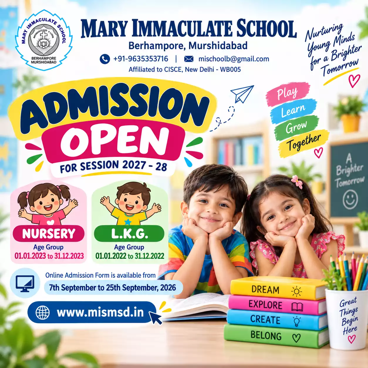 Mary Immaculate School Admissions