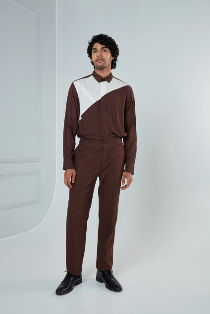 COLOUR BLOCKED SHIRT