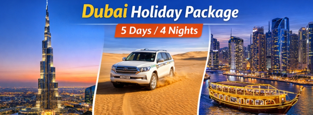 Dubai Tour Package Desert Safari Marina Cruise